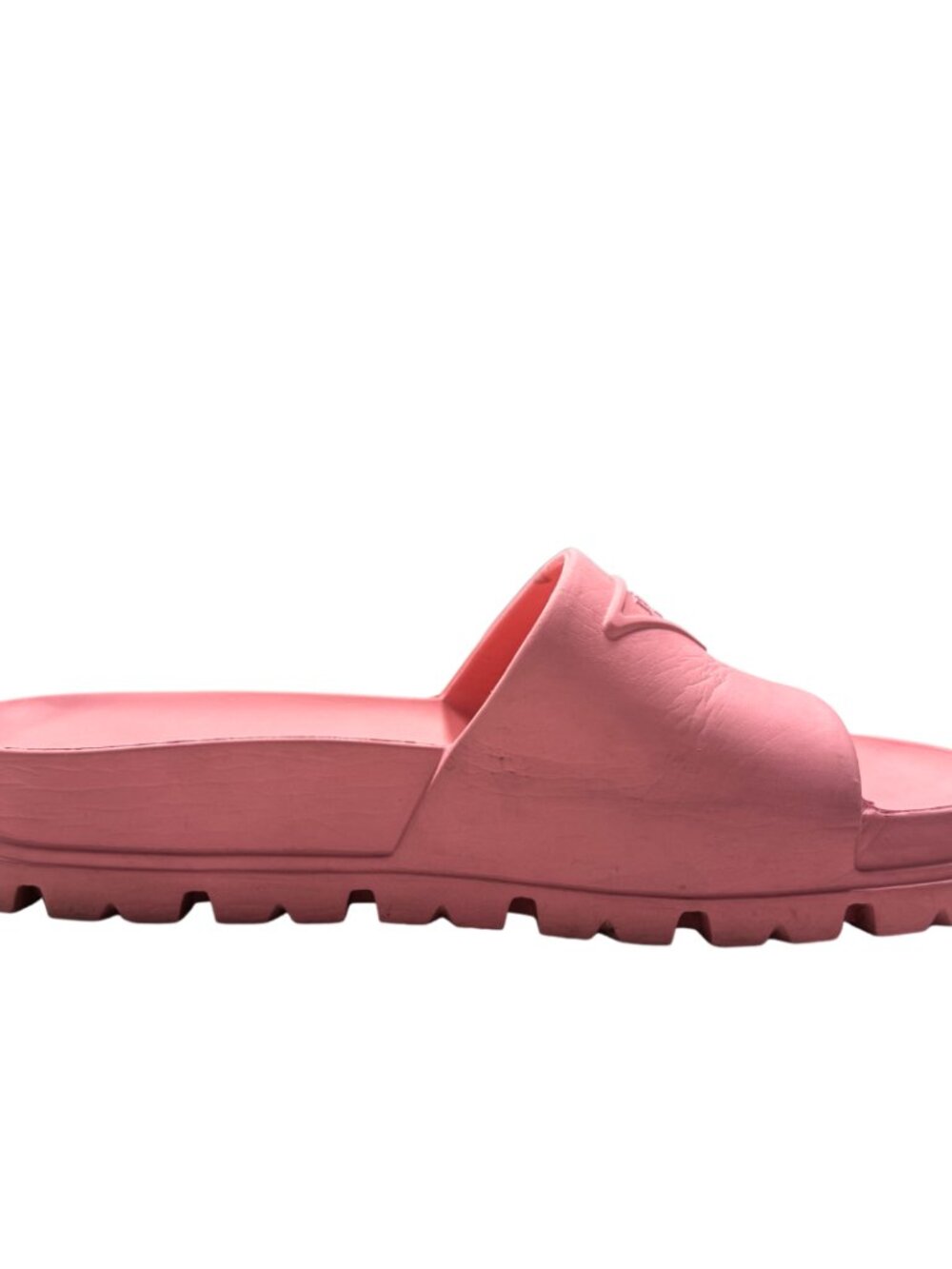 Prada Pink Rubber Slides 35